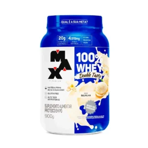 100% Whey Max Titanium Double Tasty Baunilha 900g