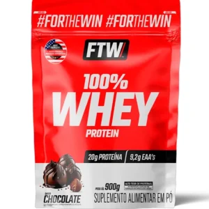 100% Whey Protein Concentrado sabor Chocolate 900g Refil FTW