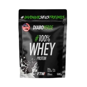 100% Whey Protein Diabo Verde Refil 900g Cookies Ftw
