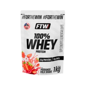 100% Whey Protein Ftw Sabor Morango Milk Shake Refil 1kg