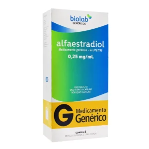 Alfaestradiol 0,25mg/ml 100ml com 1 Aplicador Genérico Biolab