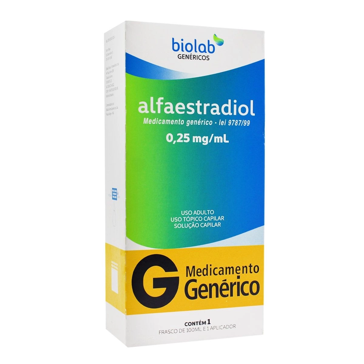 Alfaestradiol 0,25mg/ml 100ml com 1 Aplicador Genérico Biolab