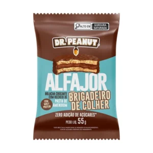 Alfajor Com Whey e Pasta De Amendoim Sabor Brigadeiro De Colher 55g Dr Peanut