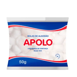 Algodão Bolas Apolo Hidrófilo Multiuso 50g