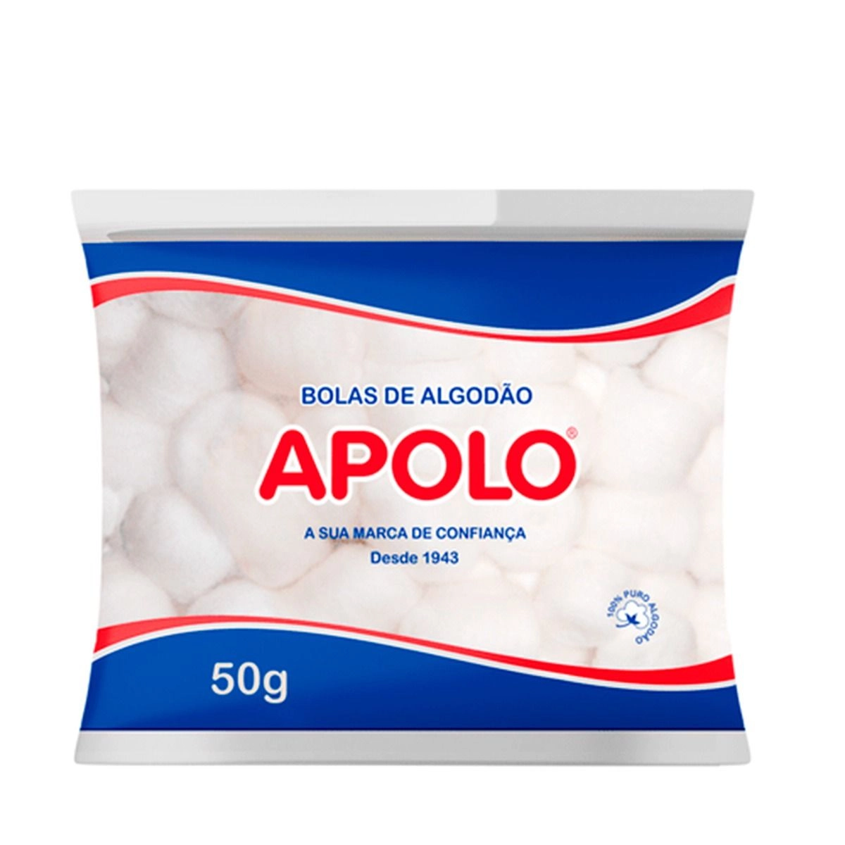 Algodão Bolas Apolo Hidrófilo Multiuso 50g