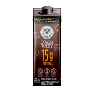 Cappuccino Pronto Power Whey Chocolate Com 250Ml 3 Corações