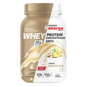 Cooper Energy 100% Whey Protein Concentrado Sabor Baunilha 900g