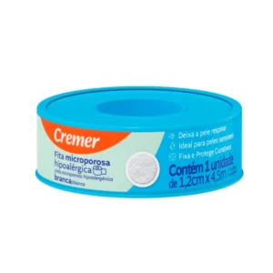 Fita Microporosa Cremer 1,2Cm X 4,5M Branco Hipoalergênico C/ 1 Unidade