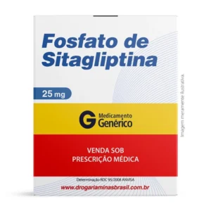 Fosfato de Sitagliptina 25mg Com 30 Comprimidos Genérico Ranbaxy