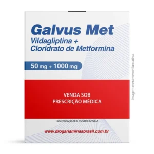 Galvus Met Vildagliptina 50mg e Metformina 1000mg Com 56 Comprimidos Novartis