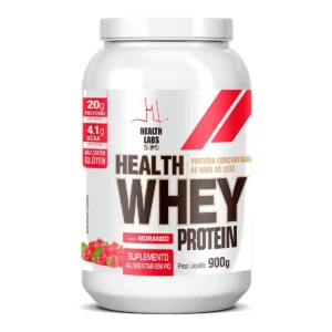 Health Whey Protein Morango 900g Health Labs