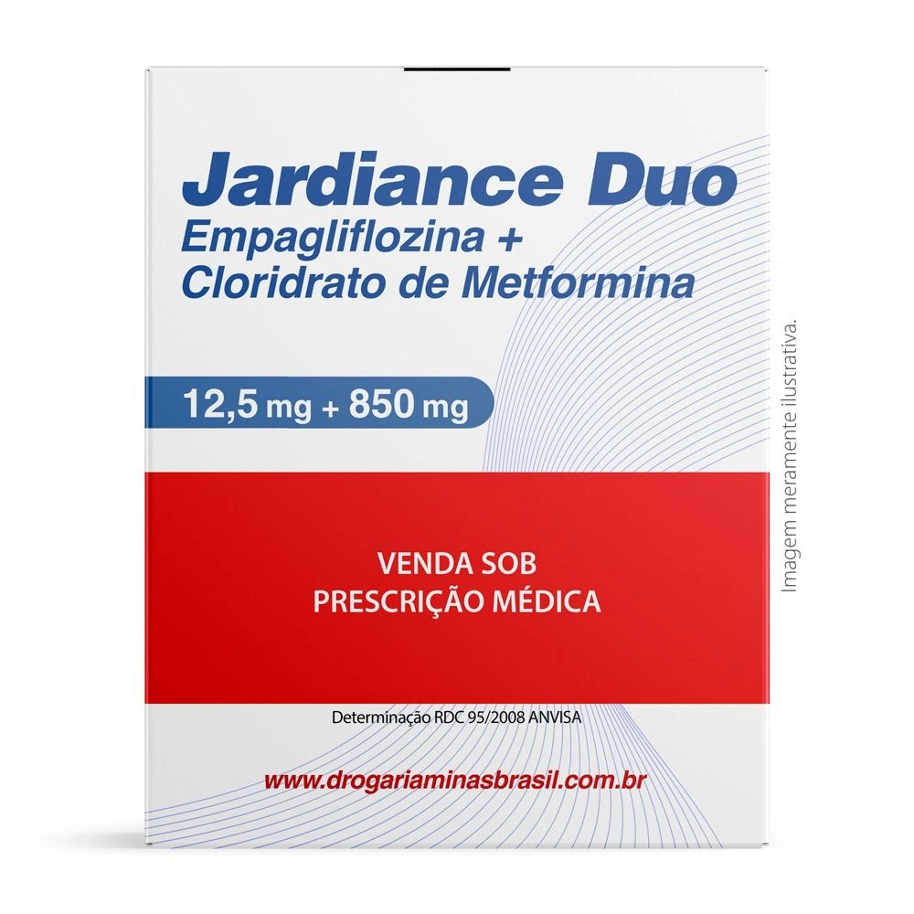 Jardiance Duo Empagliflozina 12,5mg E Metformina 850mg Com 60 Comprimidos Boehringer