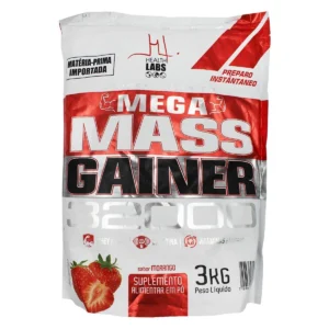 Mega Mass Gainer Morango 3kg Health Labs