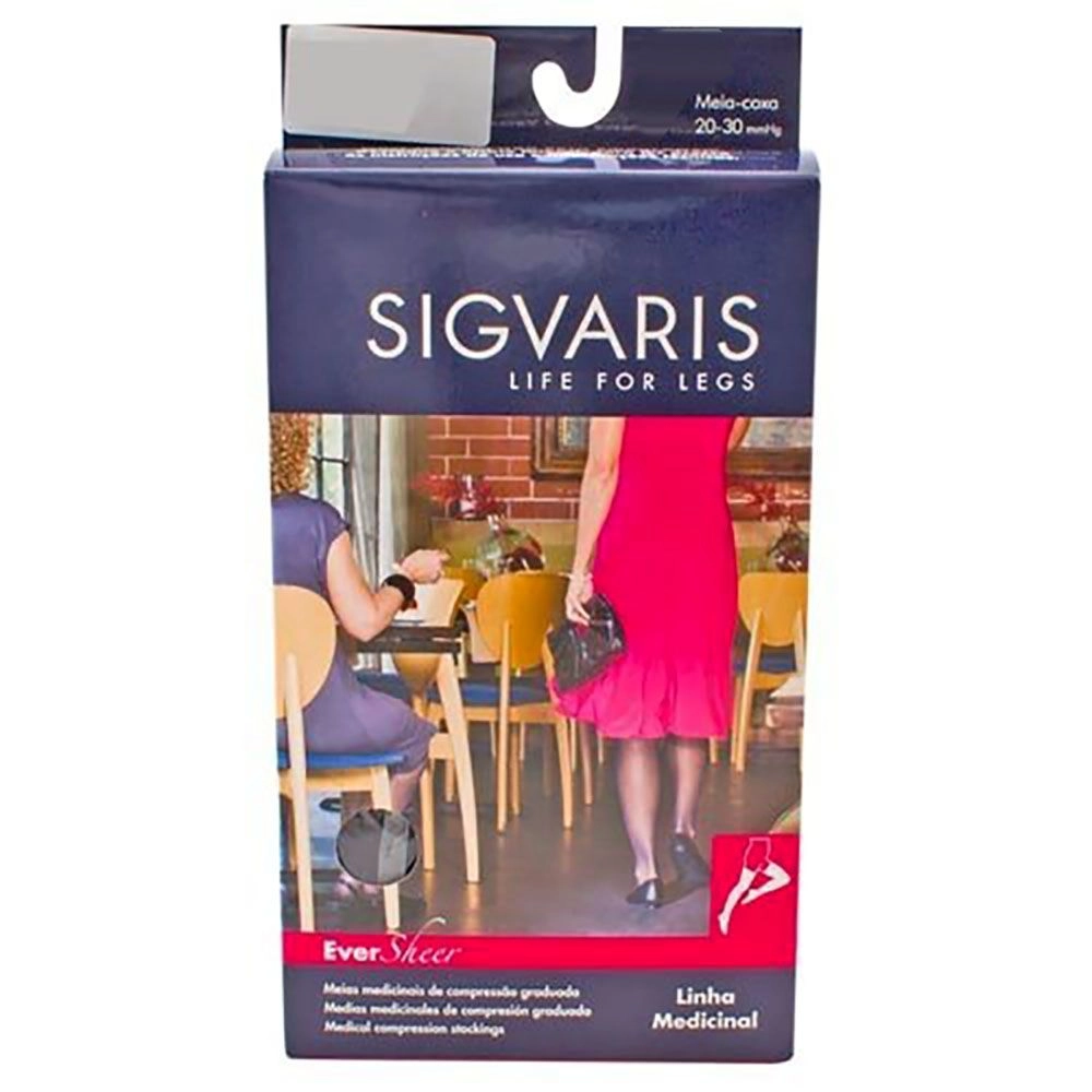 Meia Coxa Sigvaris Ever Sheer Ponteira Aberta Grande Longa Ref-782Aafp3F36