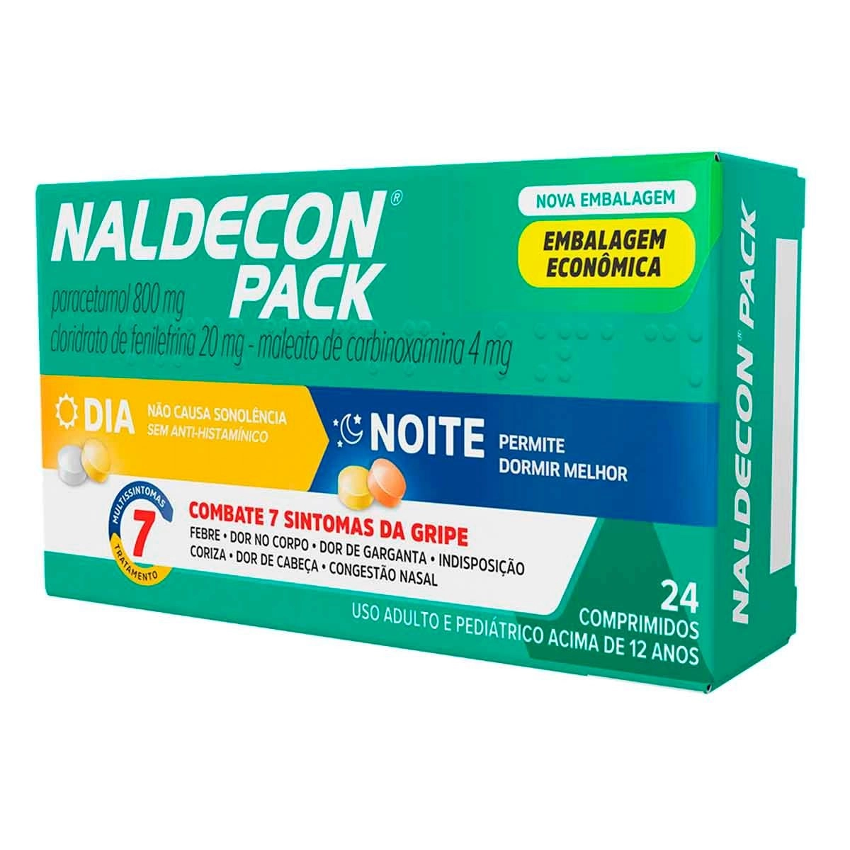 Naldecon Pack Dia e Noite com 24 Comprimidos
