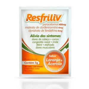 Resfriliv Sabor Laranja e Acerola Sachê Com 5g Geolab