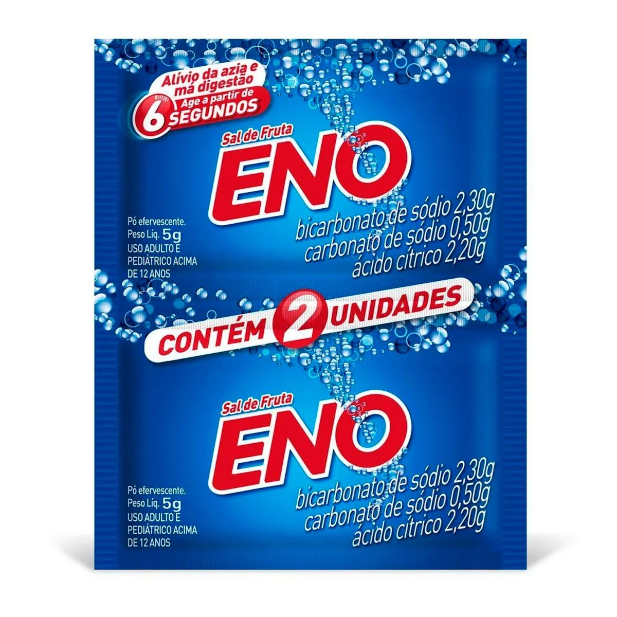Sal De Fruta Eno Sabor Tradicional Com 2 Envelopes 5g Cada