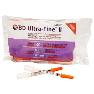 Seringa 0,3 Ml Bd Ultra-fine Ii C/ Agulha C/ 10 Unidade