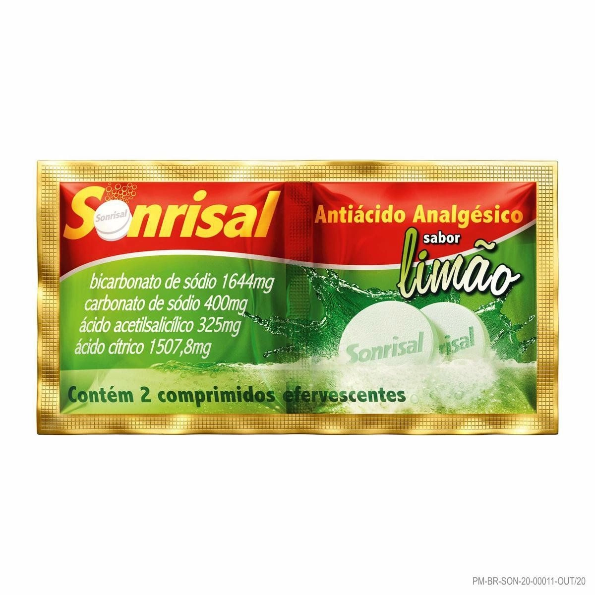 Sonrisal Sabor Limão Com 2 Comprimidos Efervescentes