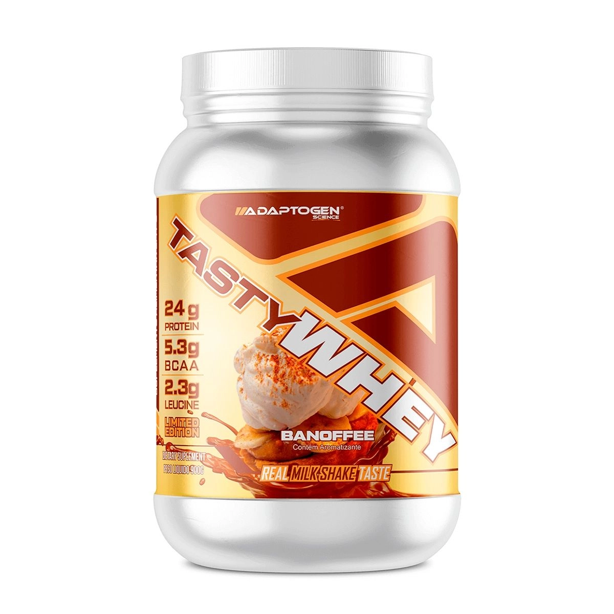 Tasty Whey 3W Gourmet Sabor Banoffee Com 900G Adaptogen