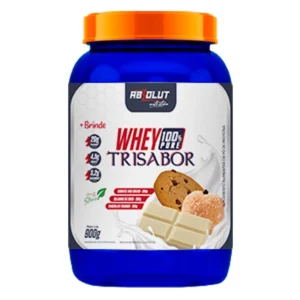 Whey 100% Pure Trisabor Cookies And Cream, Beijinho De Coco, Chocolate Branco Com 3 Pacotes de 300G Cada Absolut Nutrition