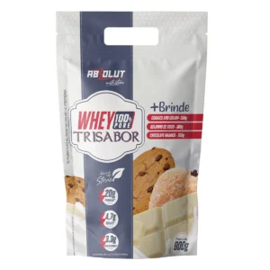 Whey Concentrado 100% Pure Trisabor Cookies And Cream, Beijinho de Coco e Chocolate Branco Refil 900G Absolut Nutrition