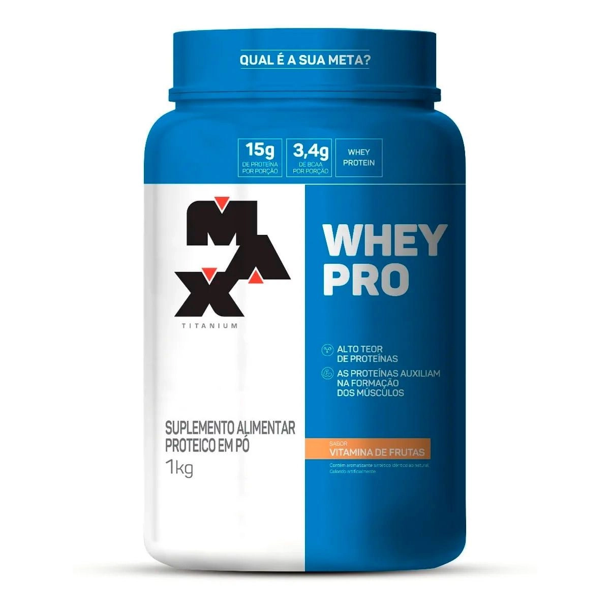 Whey Pro Sabor Vitamina de Frutas 1kg Max Titanium
