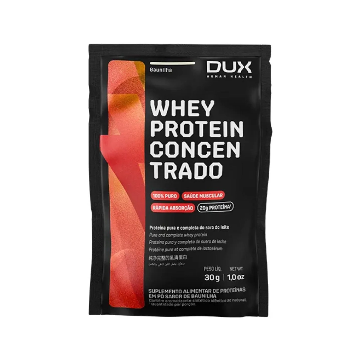 Whey Protein Concentrado Dux Human Health Baunilha 1 Sachê