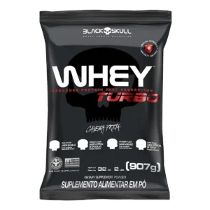 Whey Turbo Baunilha 907g Refil Black Skull